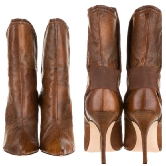 NWB Manolo Blahnik patchwork boots - Picture 2 of 8